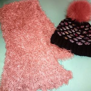 Girls winter hat and scarf set